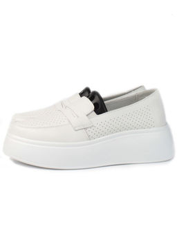 03-SD13-1D WHITE Полуботинки женские (натуральная кожа)