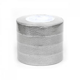 Лента парчовая 20мм упаковочная серебро Magic4Hobby набор 4шт*22,85м (1м)