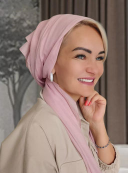 K13593 Платок 90/90 хлопок, вискоза РОЗОВЫЙ