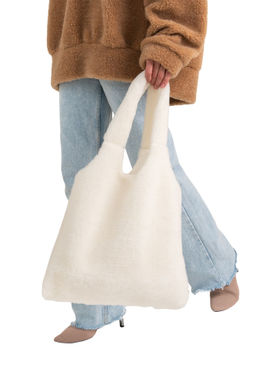 Шопер меховой Тедди ваниль