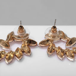 Серьги со стразами Вечеринка искры, цвет радужно-розовый в золоте - Queen fair фото 2