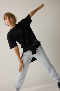 Oversize Modal S_rt Bask_l_ Ti__rt Erkek _ocuk