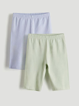 Beli Lastikli K?z ?ocuk K?sa Tayt 2li