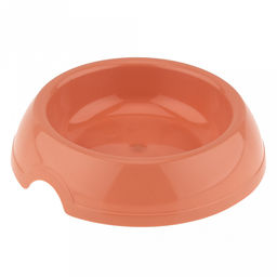Миска для кормления животных Эффи пластмассовая 0,2л, д14,5см, h3,5см, терракотовый (Россия)