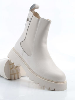 04-PAT17-2Z MILK Ботинки зимние женские (натуральная кожа, 100% шерсть)