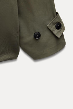 ZW COLLECTION SHORT HOODED TRENCH COAT - Zara фото 11