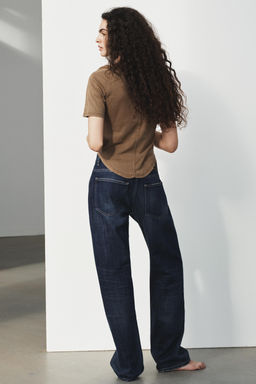 TRF LOW-RISE BAGGY TAPERED JEANS - Zara фото 13