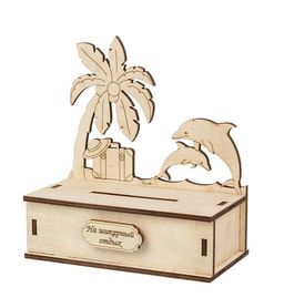 Заготовка для декорирования Mr. Carving ВД-575 Копилка На отпуск фанера 7.5 х 15 х 16.5 см