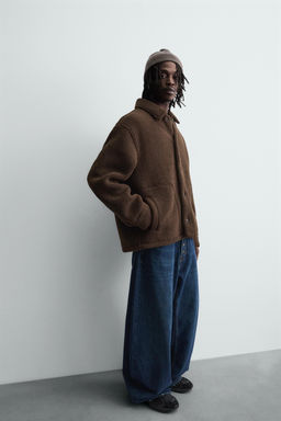 FAUX SHEARLING OVERSHIRT - Zara фото 6