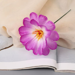 Цена за 10 шт. Цветы искусственные «Одиночка криспа», h=20 см, d=11 см, сиреневые