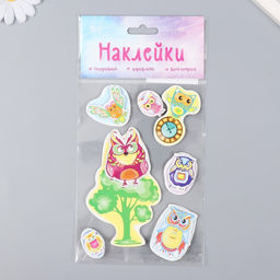 Наклейка картон 2 слоя Филины в лесу 17х12 см - Simaland фото 4