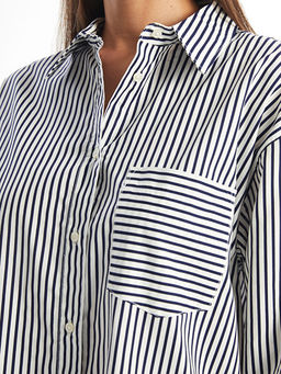 ?izgili Oversize Poplin Kad?n G?mlek