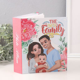 Фотоальбом на 80 фото 10×15 см «Семейные истории», в коробке, серебристая обводка, 5×19×23 см