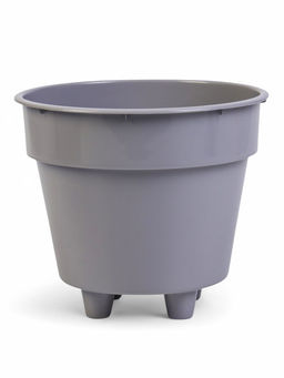 Кашпо для цветов «Клевер», 4.5 л, d=20 см, h=18 см, пластик, цвет серый шёлк