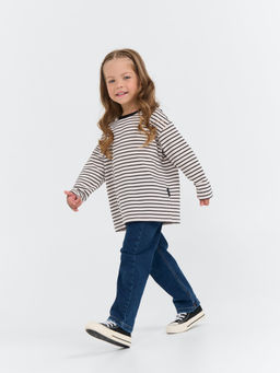 Лонгслив оверсайз Полоска Уголь - Bungly фото 6