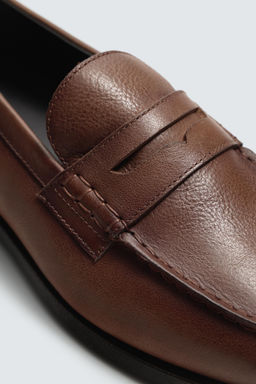 LEATHER PENNY LOAFERS