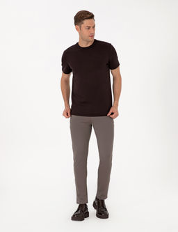 Vizon Slim Fit Beli Lastikli Kordonlu Jogger Kanvas Pantolon