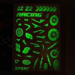 Цена за 4 шт. Книга со светящимися наклейками «Тачки на прокачку», 80 наклеек, 4 стр.