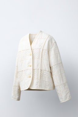 CAZADORA PATCHWORK / Crudo - Zara фото 2