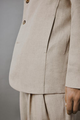 BLAZER RELAXED FIT TRAJE ALGOD?N - LINO / Arena - Zara фото 6