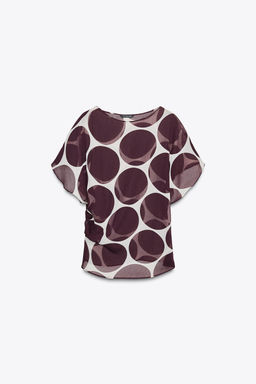 SHEER POLKA DOT TOP - Zara фото 18