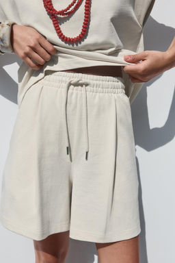 RUSTIC PLEATED BERMUDA SHORTS - Zara фото 2