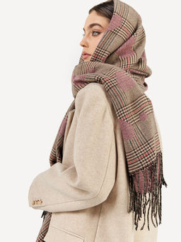 в составе ШЕРСТЬ  и КАШЕМИР Большой, мягкий, теплый  двусторонний палантин - Tantino фото 6