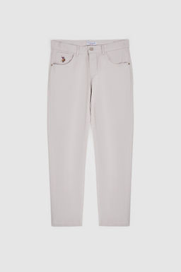 Erkek Slim Fit A__k Gri Kanvas Pantolon