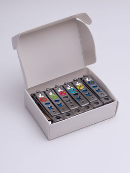 Цена за 12 шт. Кусачки книпсер маникюрные, с пилкой, 5.5 см, в коробке, МИКС - Qf фото 2