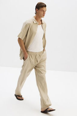 Pantal?n en mezcla de lino Easy-care Loose Fit - H&m фото 6