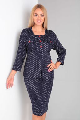 Костюм Gamma & Gracia 513 темно-синий белый горох  фото 4