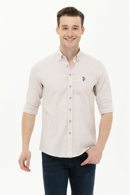 U. S. Polo Assn / Мужская базовая рубашка с длинным рукавом Stone - U.s. polo assn фото 7