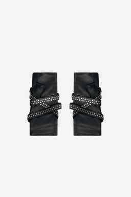 LEATHER BELT MITTENS WITH STUDS LUDOVIC DE SAINT SERNIN x ZARA  фото 2