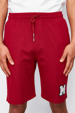 TRENDYOL MAN Bordo Ekru Nak?sl? Reglan Kol Orme Sortlu Pijama Tak?m? TMNSS24PT00007 - Trendyolmilla фото 5