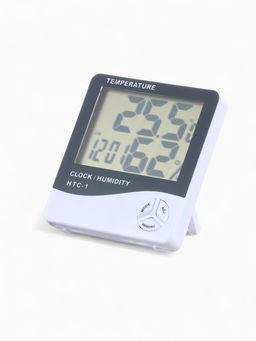 Часы - будильник электронные «Бируни», настольные, термометр, гигрометр, 10×10 см