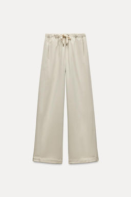 TEXTURED WIDE-LEG TROUSERS - Zara фото 14