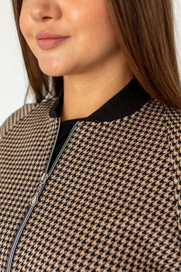 Бомбер Б-03 бежево-черный - Angelika фото 2