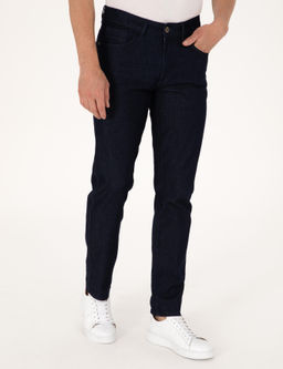 Koyu Lacivert Straight Fit Jean Pantolon