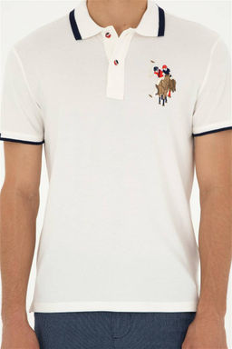 U. S. Polo Assn / Мужская базовая футболка цвета экрю - U.s. polo assn фото 6