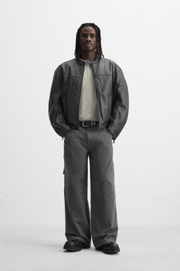 RELAXED FIT WASHED TROUSERS