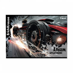 Цена за 5 шт. Альбом для рисования на скобе ErichKrause Big Wheels, А4, 8 листов_MIX-PACK  фото 3