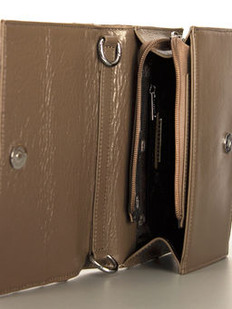 LACCOMA сумка Y1573-темно-серый натуральная кожа полиэстр  фото 4