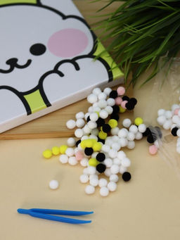 Картина из помпонов на подрамнике Draw Me! Happy hare, (20 х 20 см)