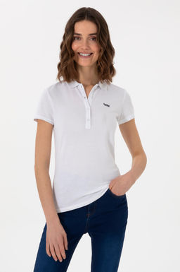 Kad_n Beyaz Basic Polo Yaka Ti__rt Sepette S_rpriz _ndirim