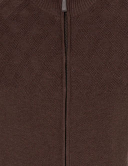 A__k Kahverengi Slim Fit Fermuarl_ Triko H_rka - Pierre cardin фото 6