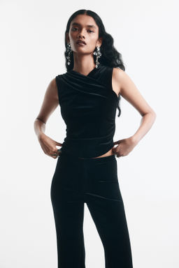 Top drapeado en velour - H&m фото 6