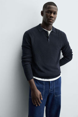 PURL KNIT POLO SHIRT - Zara фото 6
