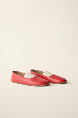 BAILARINA PIEL CREATED BY CARAMEL LONDON X ZARA / Rojo  фото 4