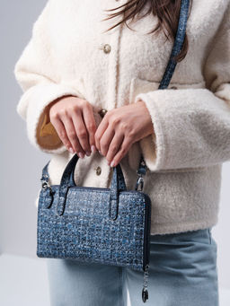 Сумка кожаная Azaro 30850 синий азур