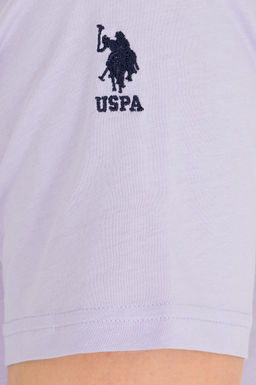 Футболка U.S. Polo Assn с круглым вырезом сиреневая из хлопка  фото 7